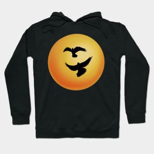 Pair of birds at sunset Hoodie